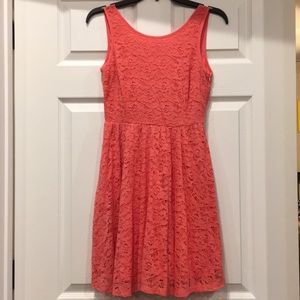 NWOT Monteau Pink Lace Dress